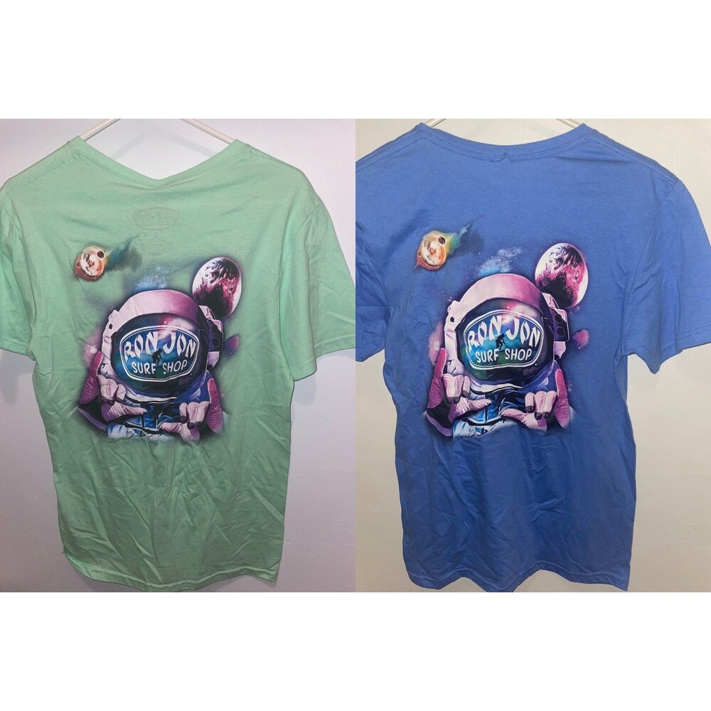Ron Jon Surf Shop Cocoa Beach FL Short Sleeve Men's Tee Spaceman galaxy NWT sz S